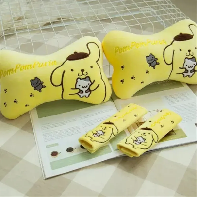1 шт. мультфильм Cinnamoroll Собака Мелодия сиденье обивка ремней милый Sakura momoko автомобильный плечевой протектор pad автомобильный ремень безопасности чехлы