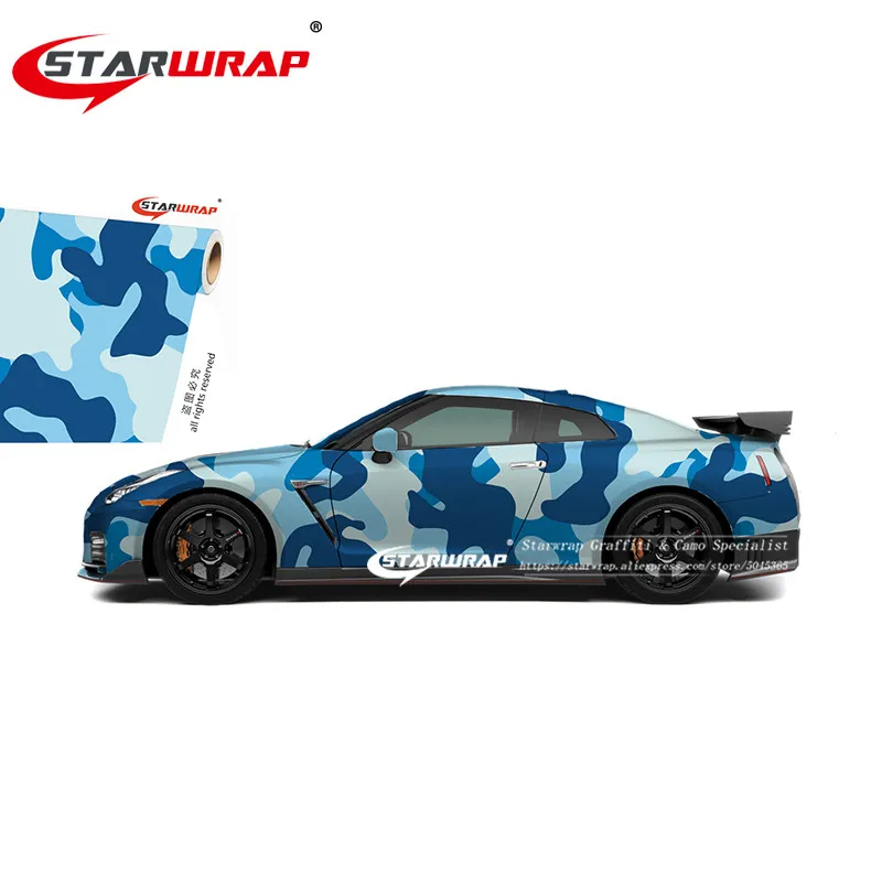 Star wrap 6 видов камуфляжная виниловая пленка камуфляжная Автомобильная обертка пленка для стайлинга автомобиля велосипед компьютер ноутбук скутер мотоцикл