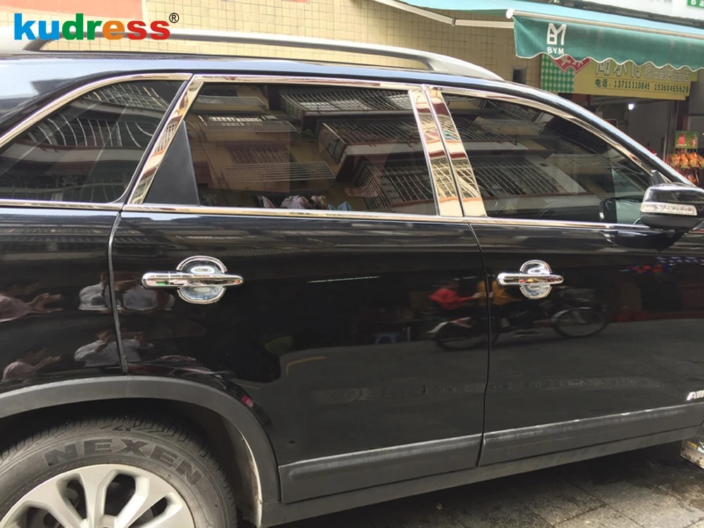 Накладка на ручку для KIA Sorento 2010 2011 2012 2013 2014 2nd Ge хромированная накладка боковую