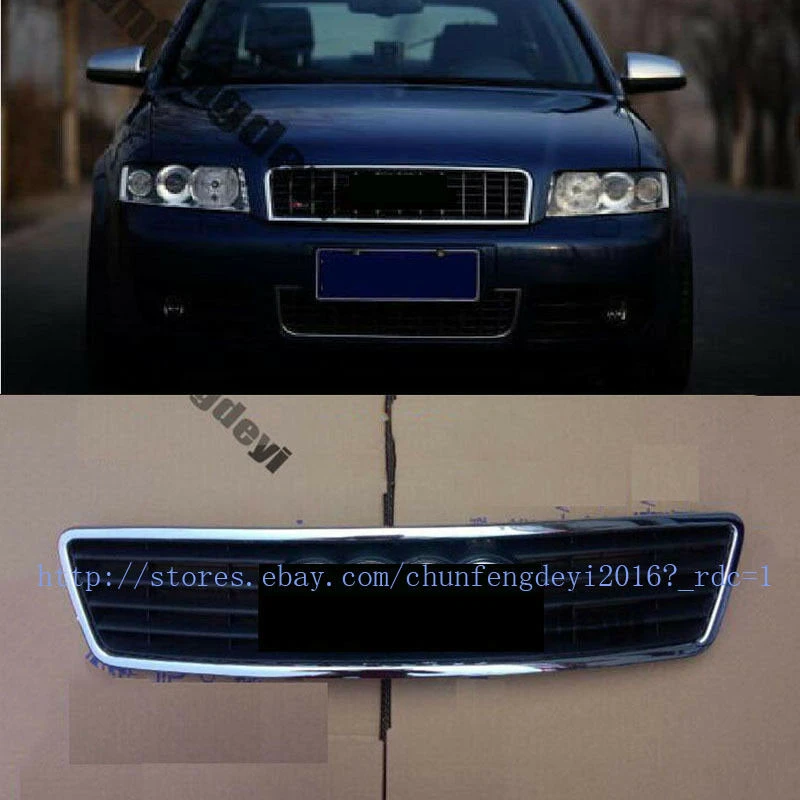 For Audi B6 02 03 04 05 Euro Rs4 Front Sport Mesh Grill S Line Black Rings Racing Grills Aliexpress