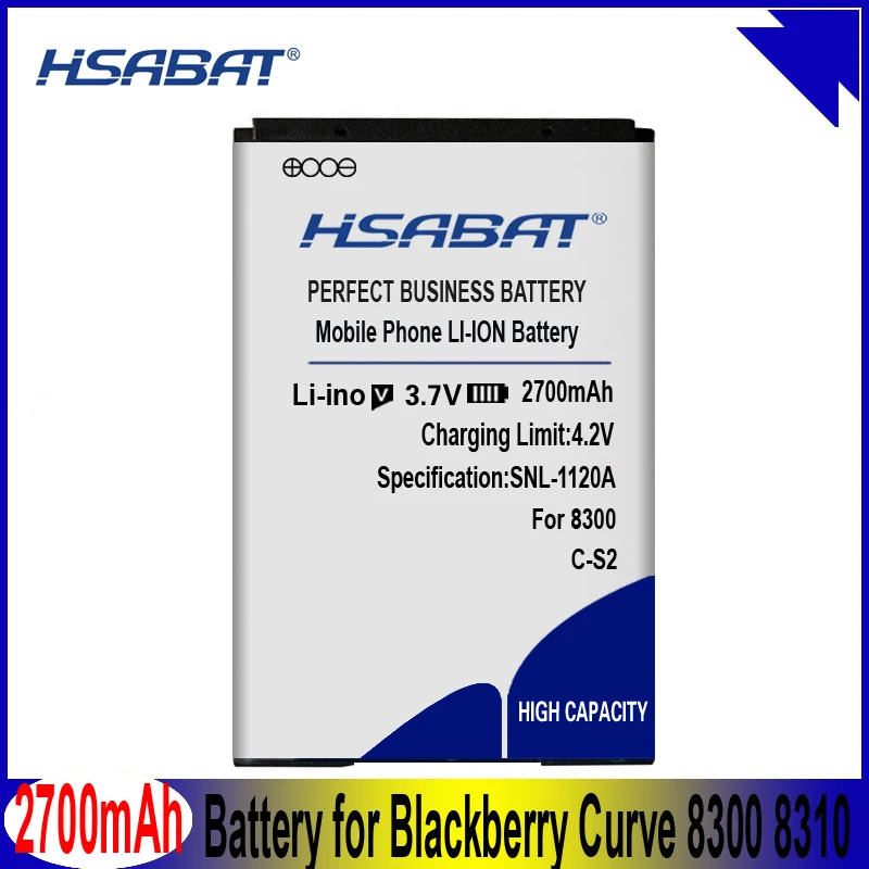 HSABAT 2700mAh C-S2 батарея для Blackberry Curve 8300 8310 8320 8330 8520 8530 8700 8703e | Мобильные телефоны и