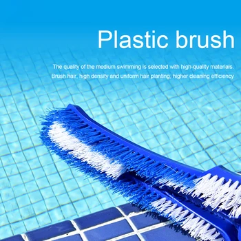 

20inch Reusable Floor Wall Cleaning Tool Algae Removal Spa Professional Outdoor Heavy Duty Flexible Swimming Pool Brush Garden