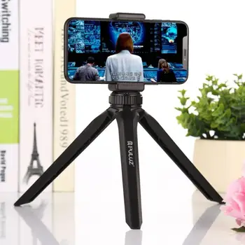

Mini Desktop Little Phone Stand Tabletop Tripod For Vlog Mirrorless Camera Smart Phone Tripod Head Phone Clamp