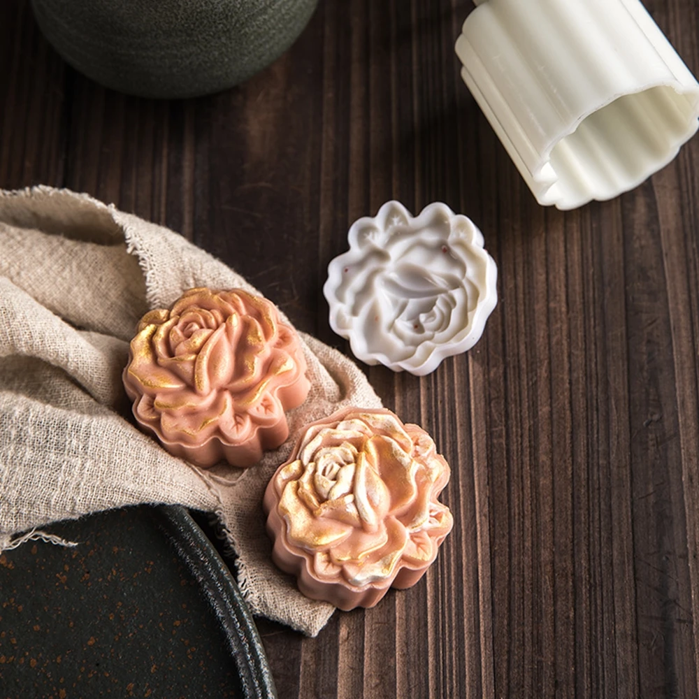 Moon Cake Tools Cookie Flower Stamp Mooncake Mold Kitchen Supplies Bakery Molds Ma'amoul Oriental Pastry Mould Form for Baking