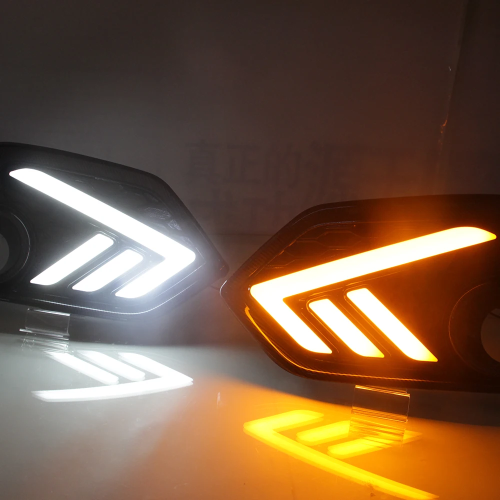 Автомобильная проблесковая 1 пара светодиодный DRL Габаритные огни с переднего