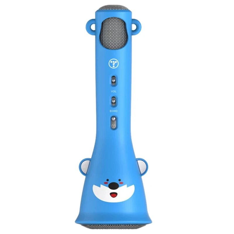 Blue Тосинг беспроводной караоке Bluetooth микрофон подарки и игрушки для детей, портативная Поющая машина Совместимый телефон, компьютер для Pa - Цвет: Blue