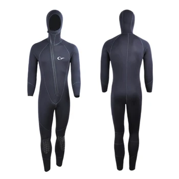 

Yon Sub 5mm Winter Warm Neoprene Scuba Diving Wetsuit 5mm Men Hood Surfing Front Zipper Snorkeling Spearfishing Diving Suit