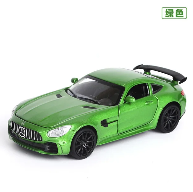 

Amg-gt simulation alloy car car model 1:32 acousto-optic return force children's toy sports car model green car