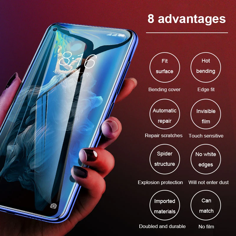 AOXIN 99D полное покрытие изогнутый край протектор экрана для huawei Honor 20 Pro 20i V20 Гидрогелевая пленка для Honor 20i V20 20Pro Мягкий ТПУ