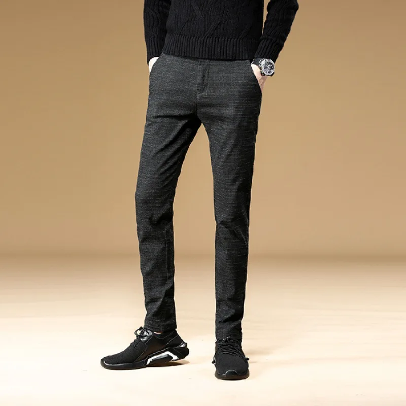 

Autumn New Style Casual Pants Men's Slim Fit Pants Korean-style Trend Loose Straight Brushed And Thick MEN'S Pants 688