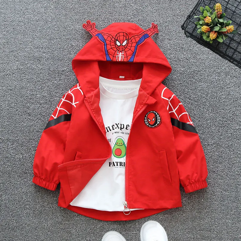 winter fleece jacket Children's Clothing Cartoon Mickey Minnie Jacket Autumn Coat Baby Boy Girl Outing Clothes Jacket Boys Spiderman Clothes red leather coat