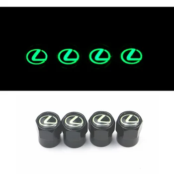 

Luminous 4pcs car wheel air valve cap For Lexus RX300 RX450 IS200 IS250 IS300 GS300 Car accessories
