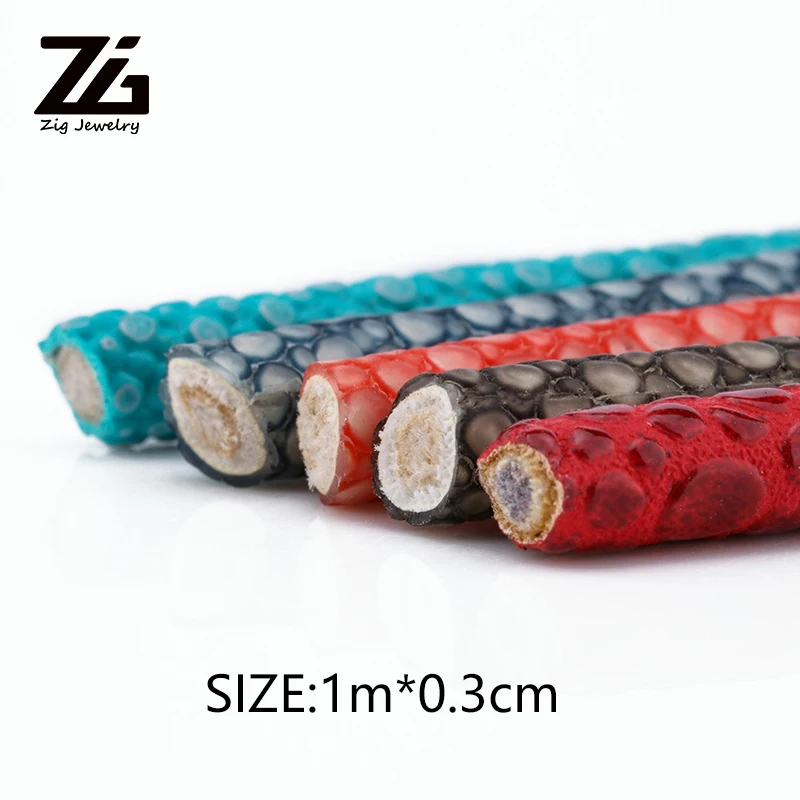 

ZG 100*0.6cm Stingray leather fashion PU cord round leather rope DIY jewelry finding jewelry handmade materials