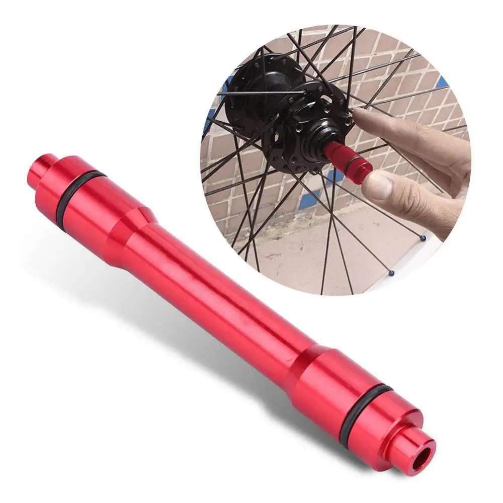 

Bicycle Front Wheel Thru Axle Adapter Quick Release 15QR Cylinder Shaft Turn 9MM Conversion Shaft 35DC26