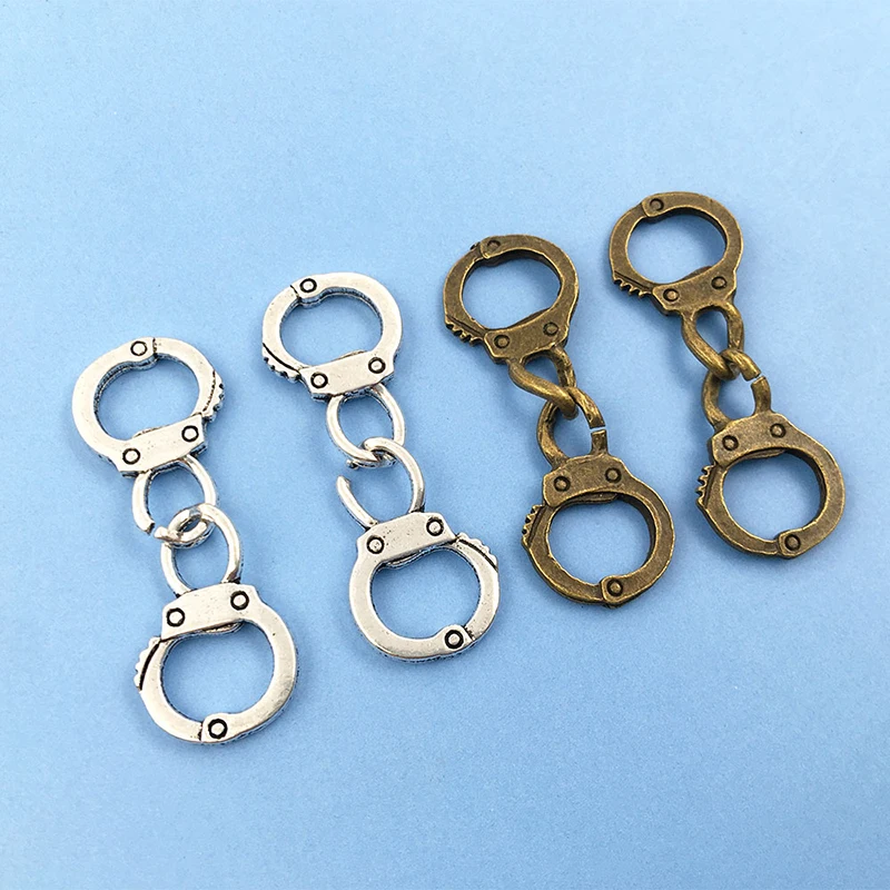 10pcs Zinc Alloy Plated Handcuffs Charms Pendant for DIY Findings Necklace Bracelet Handmade Jewelry Making Crafts Accessories | Украшения