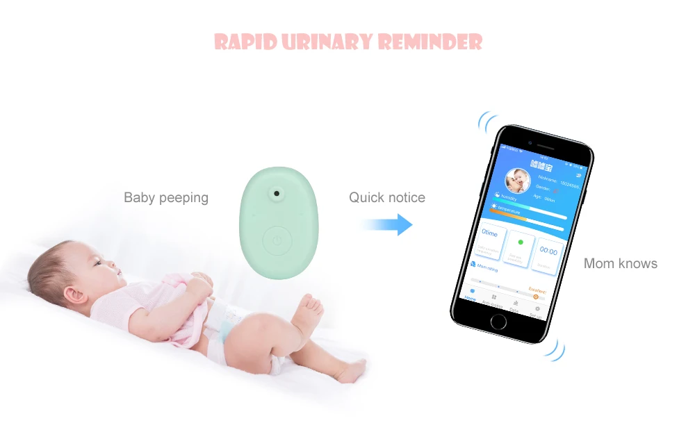 Baby Diaper Sensor Wet Intelligent Alarm Bed-wetting Reminder