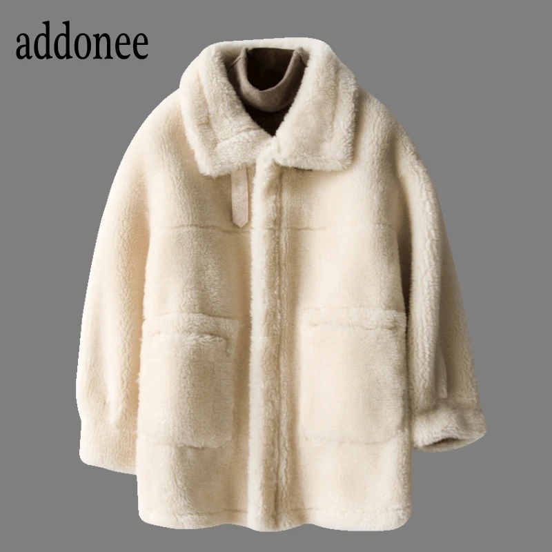 

Cold Resistant Artifact High Quality New Style Deep Winter Women Female Fur Wool Coat Warm Fashion Loose Soft Big Size Thick