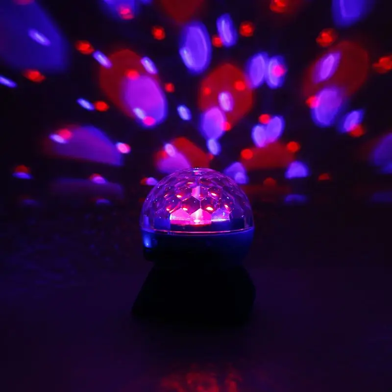 Bluetooth динамик беспроводной вращающийся хрустальный шар сценический светодиодный светильник USB TF карта AUV FM радио MP3 музыка DJ диско вечерние Клубные залы