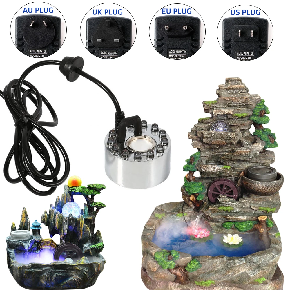 

Aquarium Mist Maker LED Mist Maker Fogger Atomizer Pond Fog Machine Fish Tank Interior Decoration Supplies D35