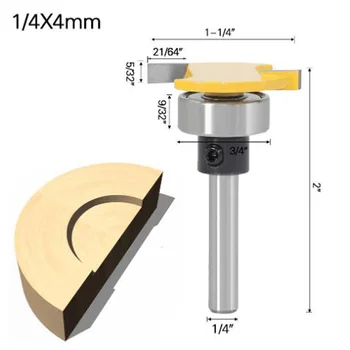 

Slotting Router Bits Trimming Cutting Detailing Workshop 1/4inch Shank