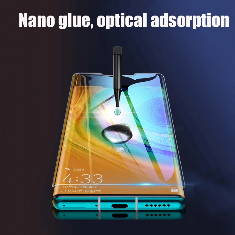 mobile phone screen protector nano Liquid UV Tempered Glass film for huawei P50 P30 P40 pro Screen Protector For HUAWEI Mate 20 30 40 pro UV protection glass phone protector