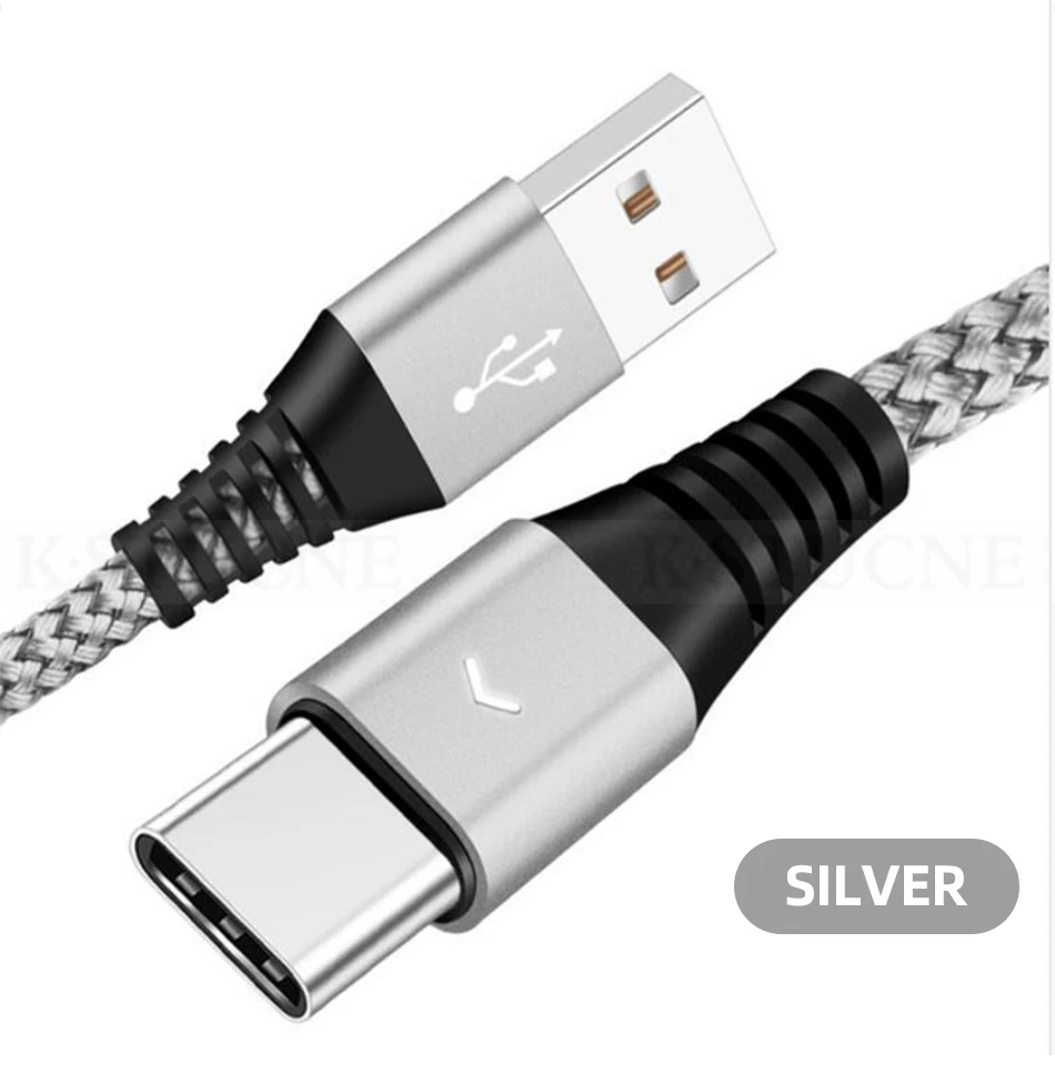 KSTUCNE Тип usb C кабель 1,2 м/1,8 м светодиодный 2.4A быстрой зарядки кабель usbc для samsung A50 A70 A30 huawei P30 P20 Lite Тип usb-usb-c