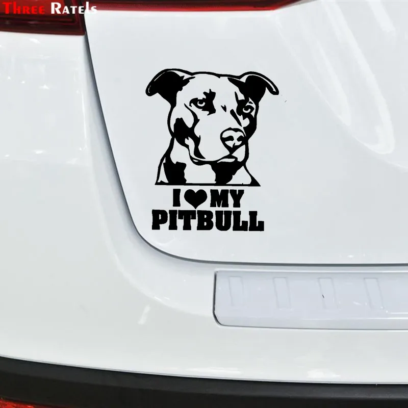 Три крыла FTZ-29#15x18 см I LOVE MY PITBULL Виниловая Наклейка для автомобиля, мотоцикла, стайлинга автомобилей