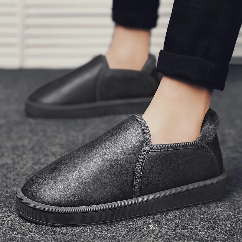 

Old Man Snow Boots New Style Winter MEN'S SHOES plus Velvet Warm Lazy Foot Covering Trendy Shoes Dad Cotton-padded Shoes Home Ha