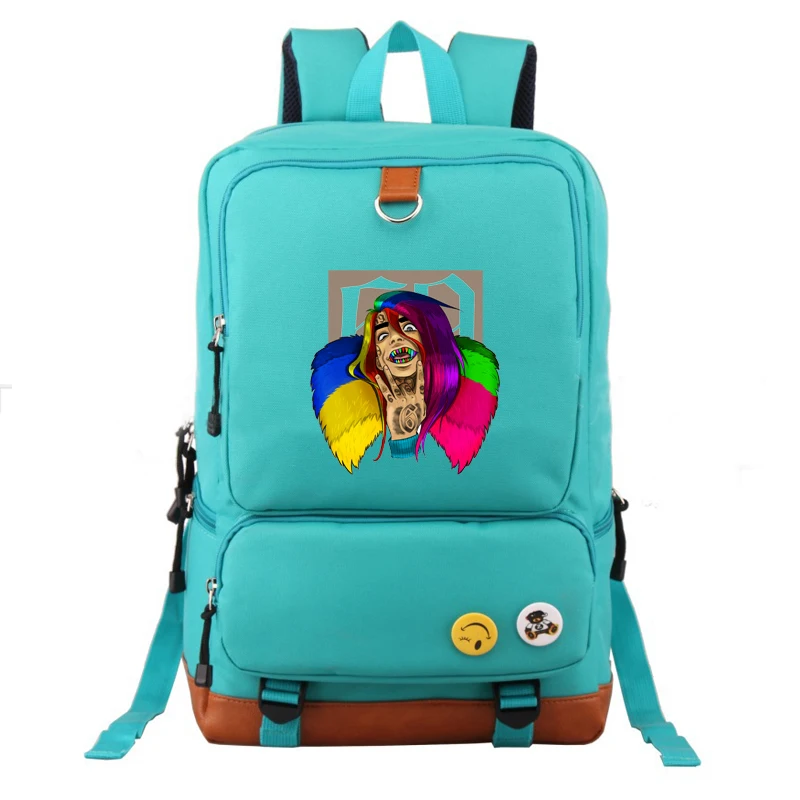 Tekahi69 6ix9ine 69 рэп певец рюкзак для подростков мальчиков и девочек Дорожная сумка для ноутбука школьные сумки для студентов - Цвет: A Blue