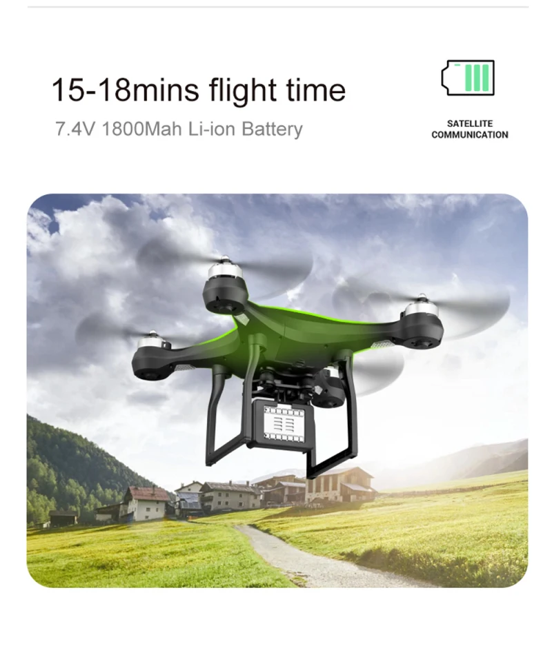 Профессиональный 5.0MP 1000M ESC UHD камера Wi-Fi FPV, пульт ДУ Дрон 5G gps слежение за мной объемная съемка умный Радиоуправляемый вертолет