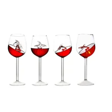 Европейский Акула гиппокамп дельфины Стиль очки без свинца чашки элегантная Питьевая Посуда для коктейля Красное вино