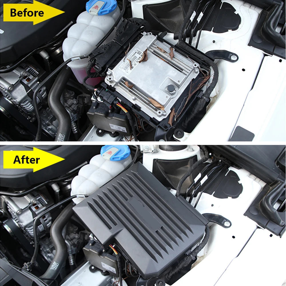 Для Audi A4 A4L A5 ECU электронный блок управления защитный колпачок двигателя компьютерная плата Пылезащитная крышка автомобиля PC отделка