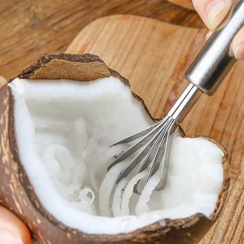 

1PC Stainless Steel Coconut Grater Fish Scale Planer Shaving Fish Scale Fruit Vegetable Tool Planer Kitchen Tool