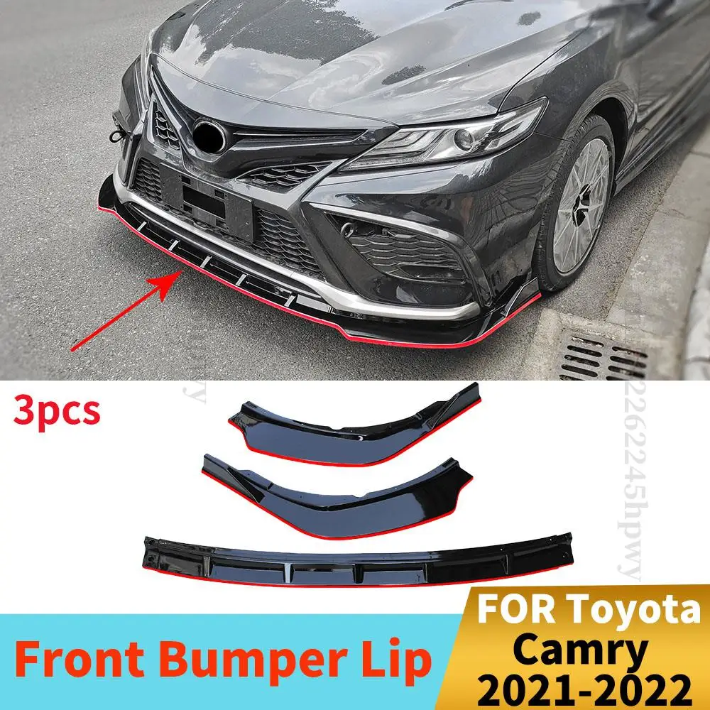 

Guard Decoration Tuning Protector Guard Front Bumper Lip Lower Chin Protection Trim For Toyota Camry 2021 2022 SE XSE AWD Hybrid