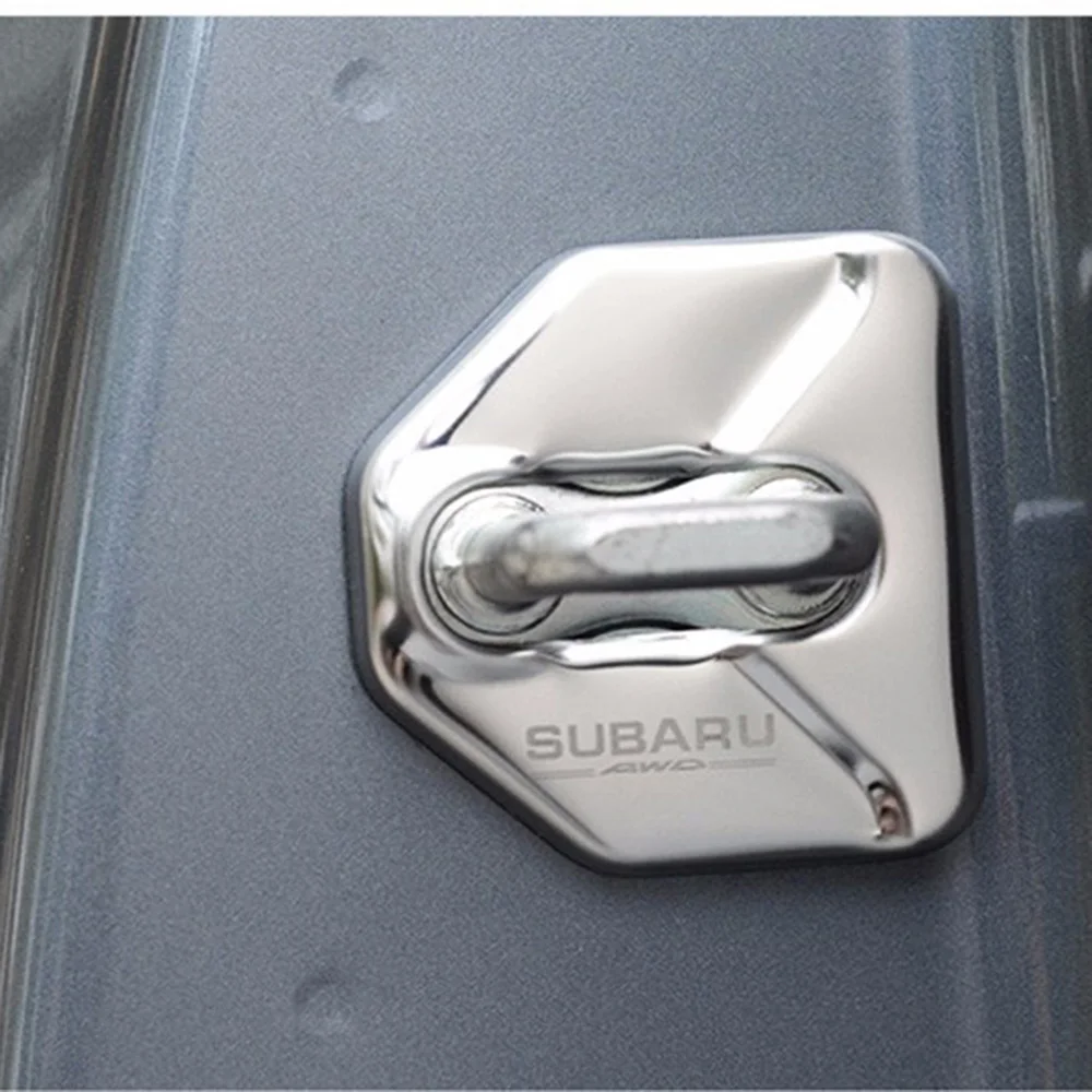 4 шт. автомобильный Стайлинг дверной замок Защитная крышка украшение крышка для Subaru XV Forester Outback датчик для impreza Стайлинг автомобиля аксессуары