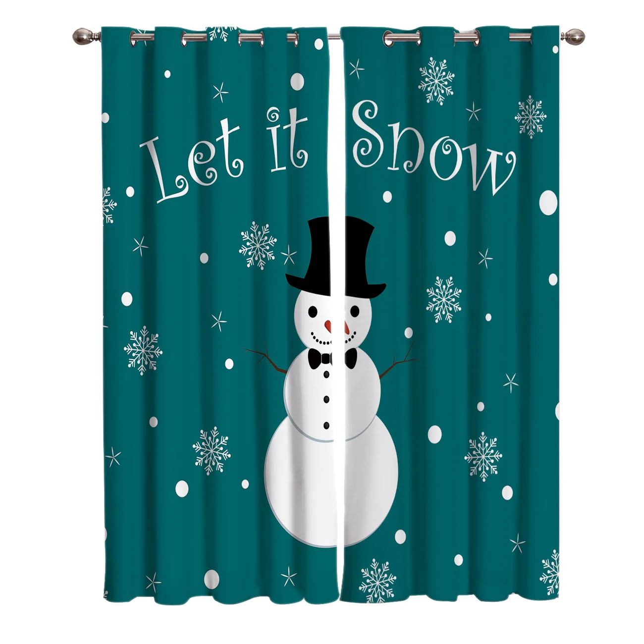 Let It Snow Blue Biackout оконные занавески s занавески для гостиной, кухонные затемненные занавески s