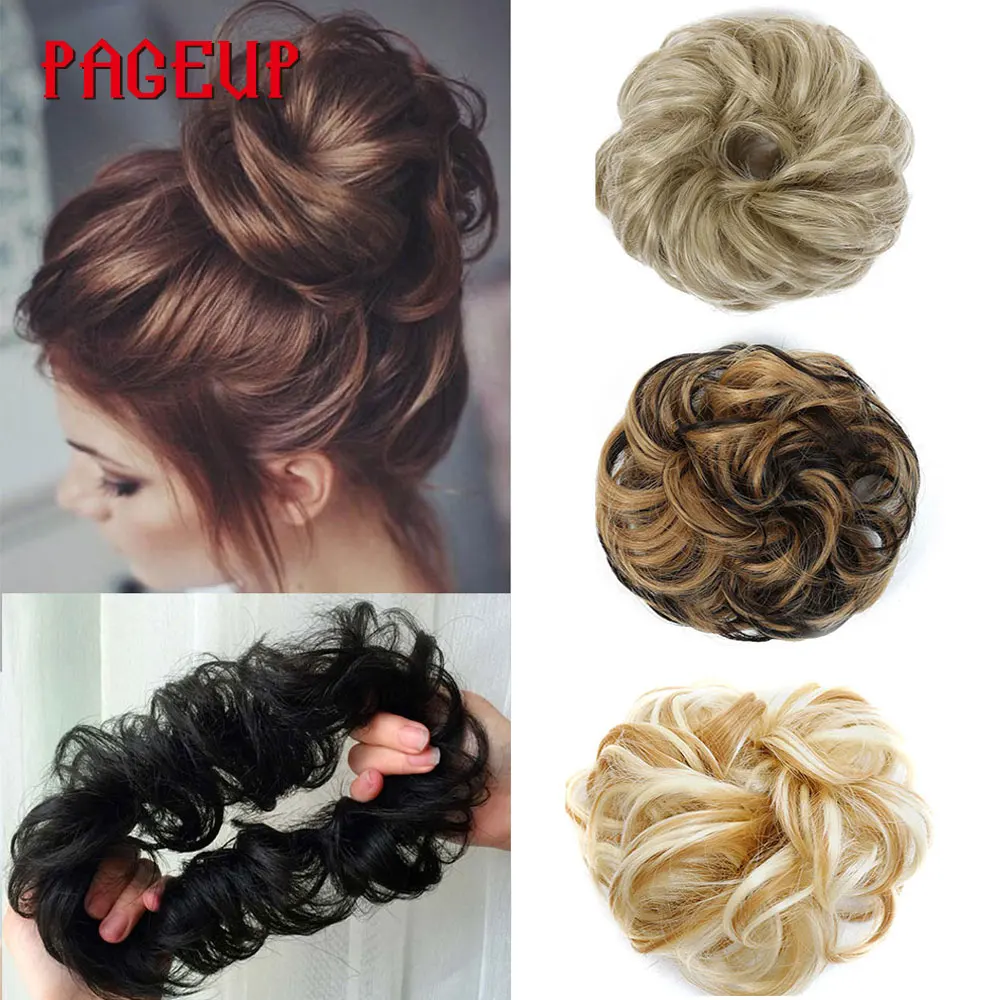 Vigorous Synthetic Bun Extensions Curly Messy Bun Hair