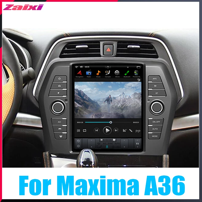 ZaiXi мультимедиа для Android gps для Nissan Maxima A36~ радио вертикальный автомобильный сенсорный экран в стиле Tesla экран радио видео USB dab