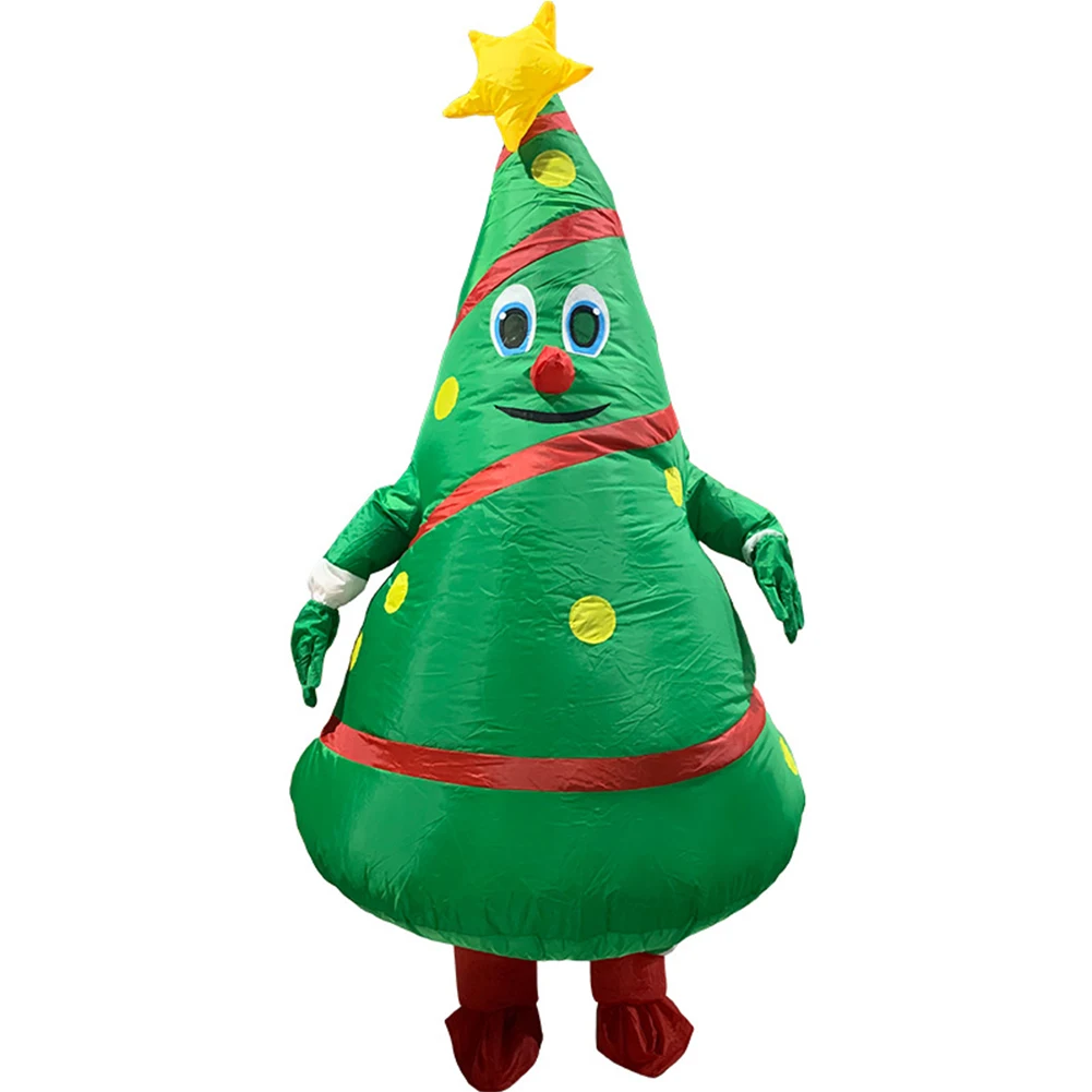 

Waterproof Cosplay Cartoon Lightweight Polyester Festival Christmas Tree Shaped Inflatable Clothes Durable Props Funny Party