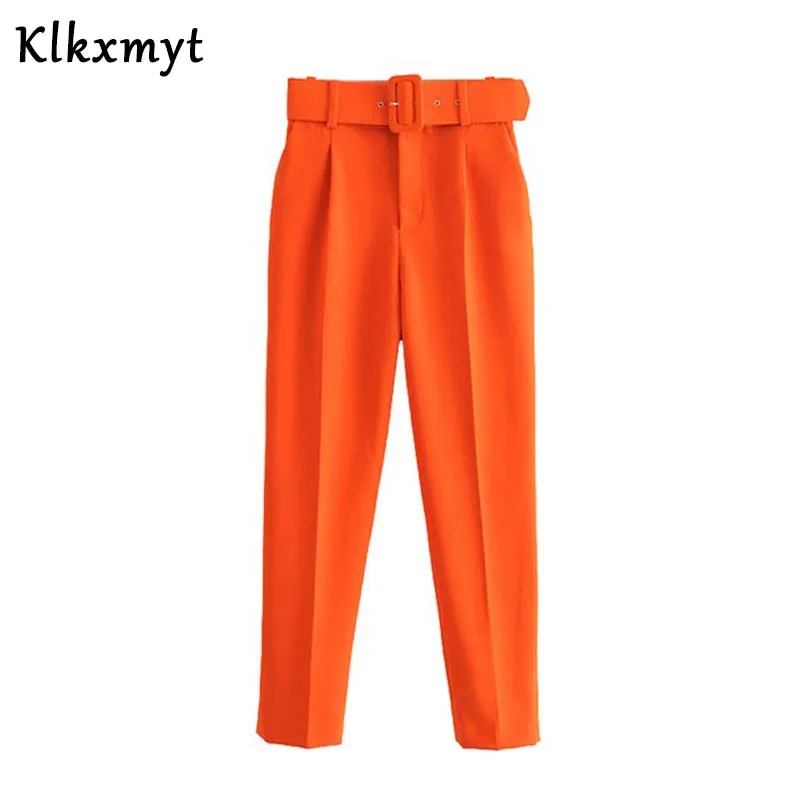 TRAF Spring Trouser Suits High Waisted Pants Women Fashion Office Beige Pants  Chic Button Zip Elegant Pink Casual Woman Pants 