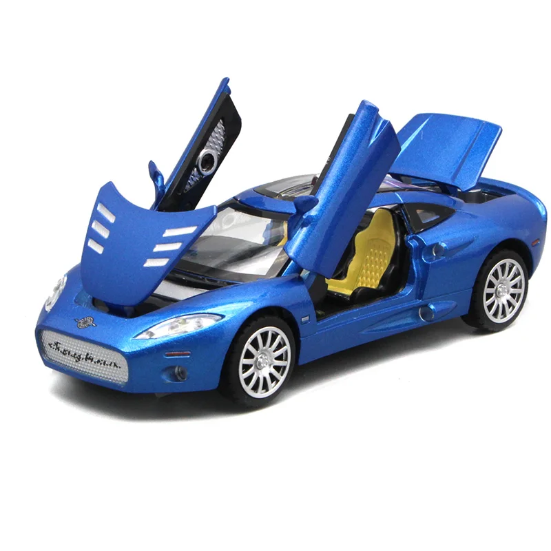 Литые под давлением Весы Модель Spyker C8 металлический автомобиль игрушки для детей в подарок с ножницами двери