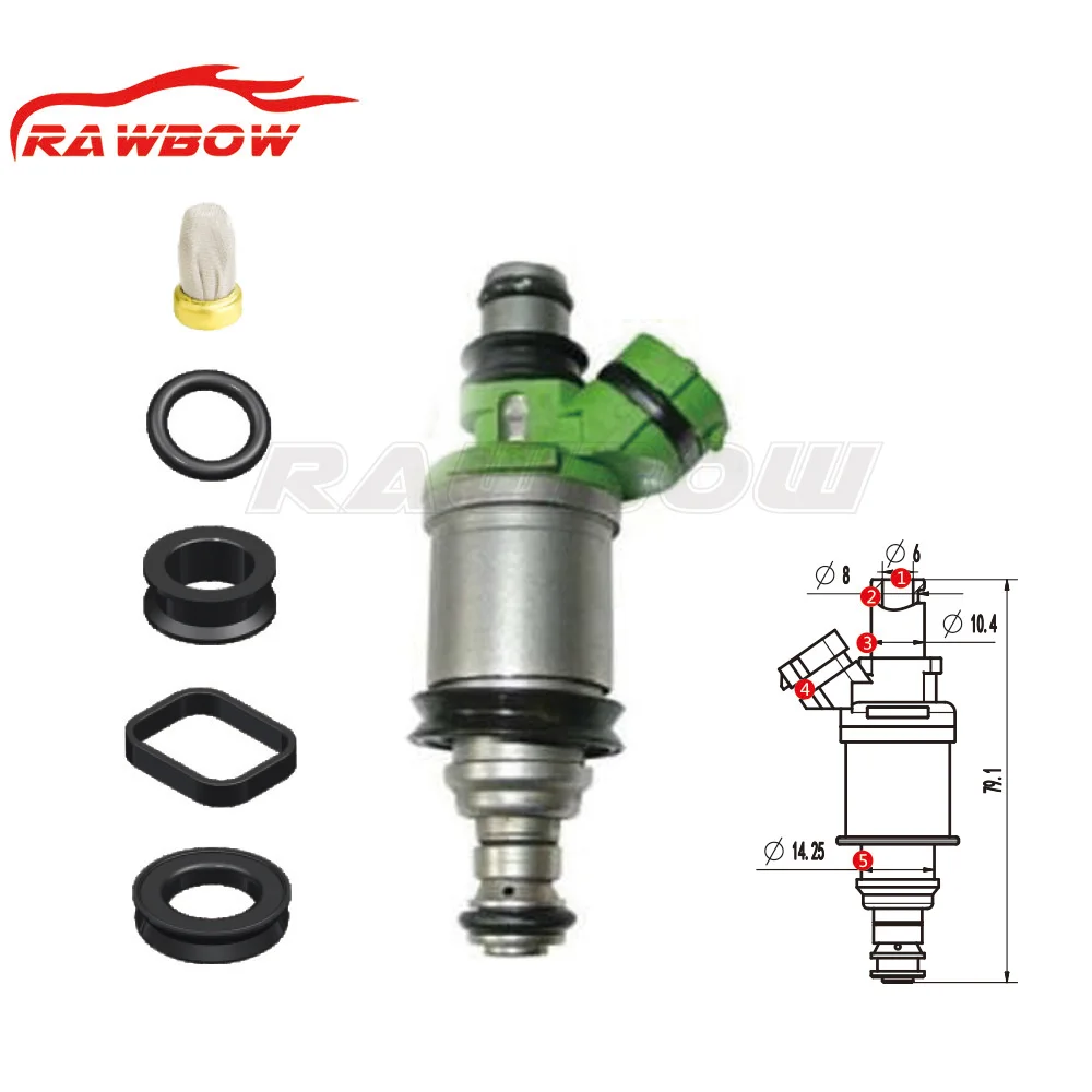 Ремонтные наборы деталей топливной форсунки 01104 для Toyota Camry Celica RAV4 2325074140 2.0L 2.2L I4 1994