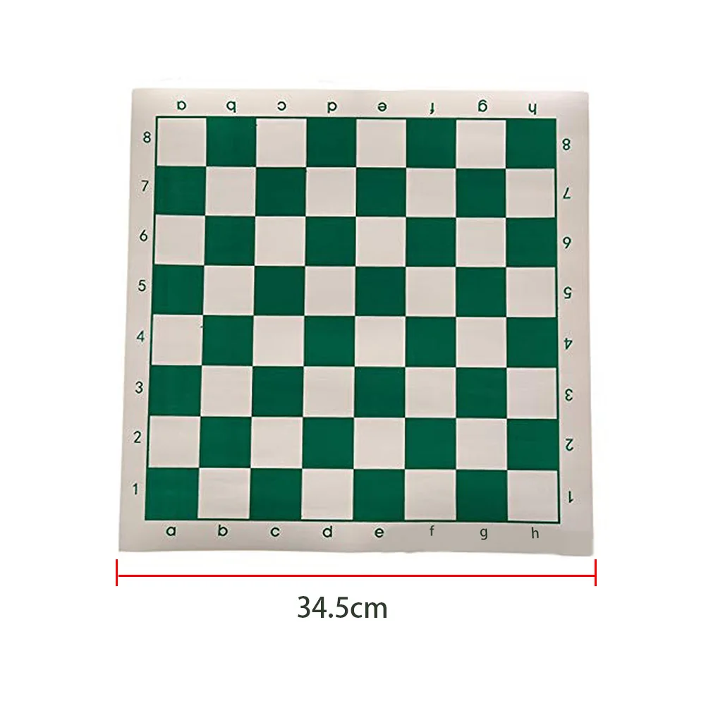 Профессиональные шашки шахматная доска традиционные портативные Скручивающиеся шахматы для взрослых из искусственной кожи для начинающих детей обучающая игра - Цвет: 34.5cm