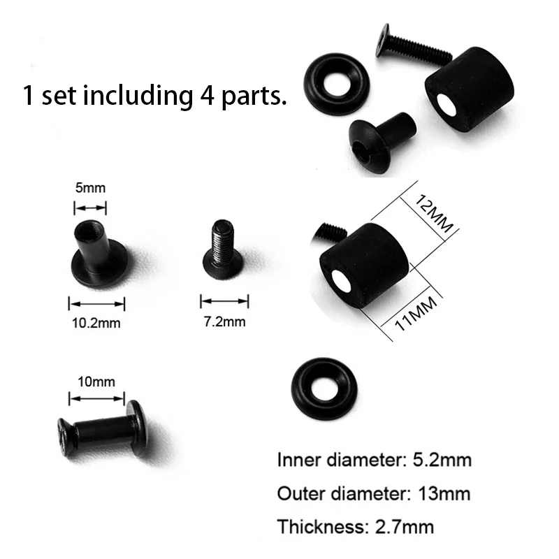 Kydex Holster Screw Parts Fast-dialing Sheath Screw Fittings Making K Sheath DIY Waist Clip Accessories 4 Sets