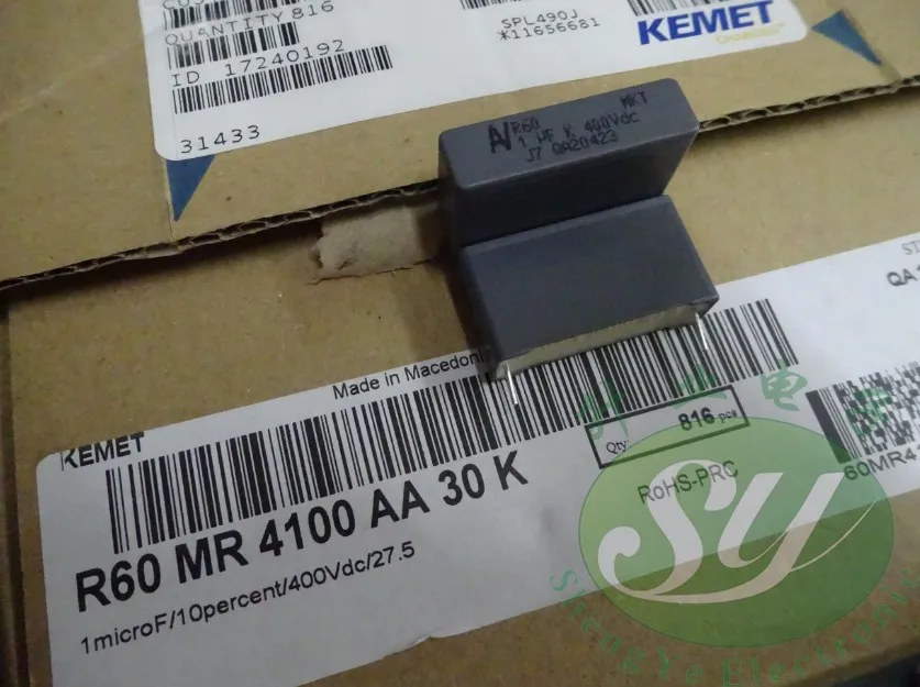 50 шт. AV R60MR4100A 1,0 мкФ/400 В 1 мкФ 1u0f 105 МКТ пленочный конденсатор 28 мм