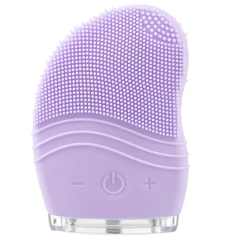 

Purple Mini Electric Massage Brush Silicone Face Facial Cleaning Washing Machine