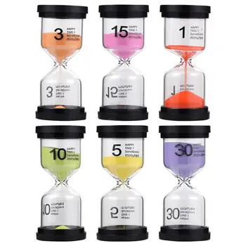 

6pcs Chic Tabletop Hourglass Desktop Sandglass Hourglass Timer for Home Indoor