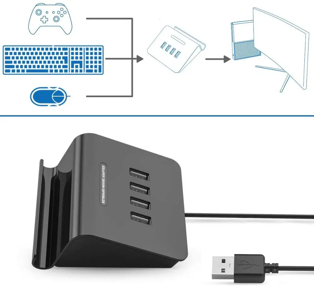 Darkwalker Keyboard And Mouse Converter For Ps4 Xbox One Nintendo Switch For Shooting Games Pubg Apex Legends Call Of Duty Gamepads Aliexpress