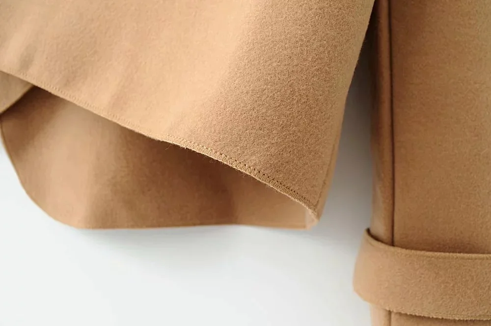 Autumn And Winter New Products WOMEN'S Dress Western Style Large Lapel Casual Long Sleeve Woolen Jacket Women's