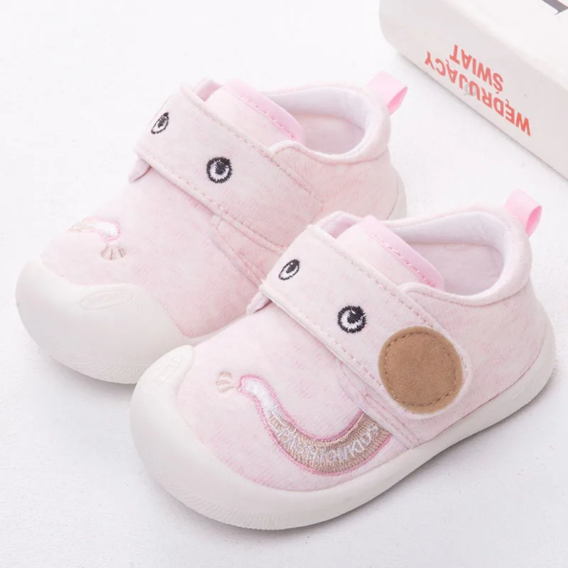 Spring and Autumn New Hot Infant Newborn Baby Girls Boys Prewalker Elephant Cartoon Single Shoes Non-slip Soft Sole Baby Shoes 3